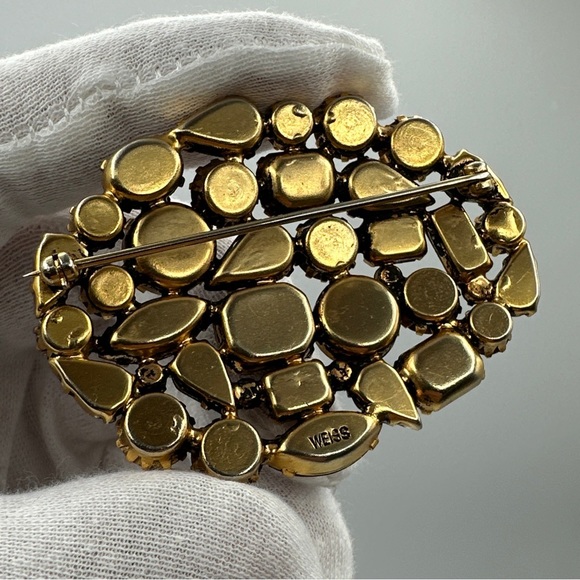 Vintage rare amazing Weiss Multicolor brooch #208 - Picture 7 of 7